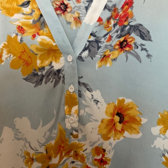 TRIBAL JEANS FLORAL BLOUSE.  SIZE M, LIKE NEW! - Picture 4 of 11